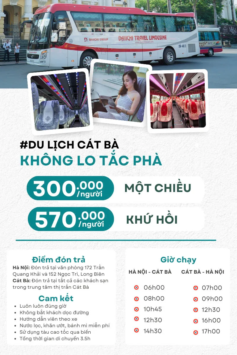 xe hà nội đi cát bà daiichi travel