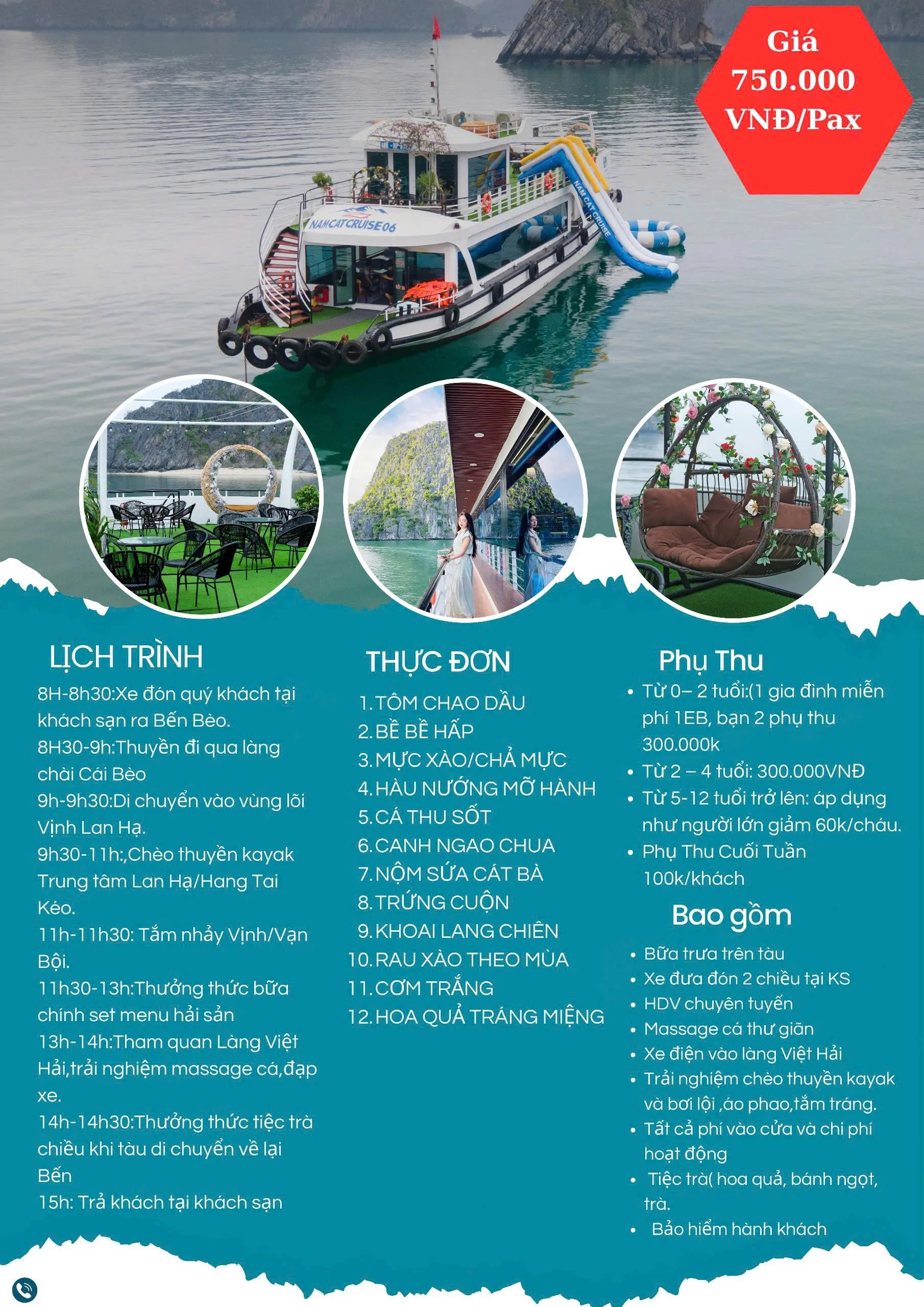 Tour Vịnh Lan Hạ - Du Thuyền Nam Cát Cruise