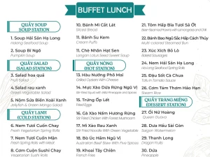 Cat Ba Tropical Cruise Menu